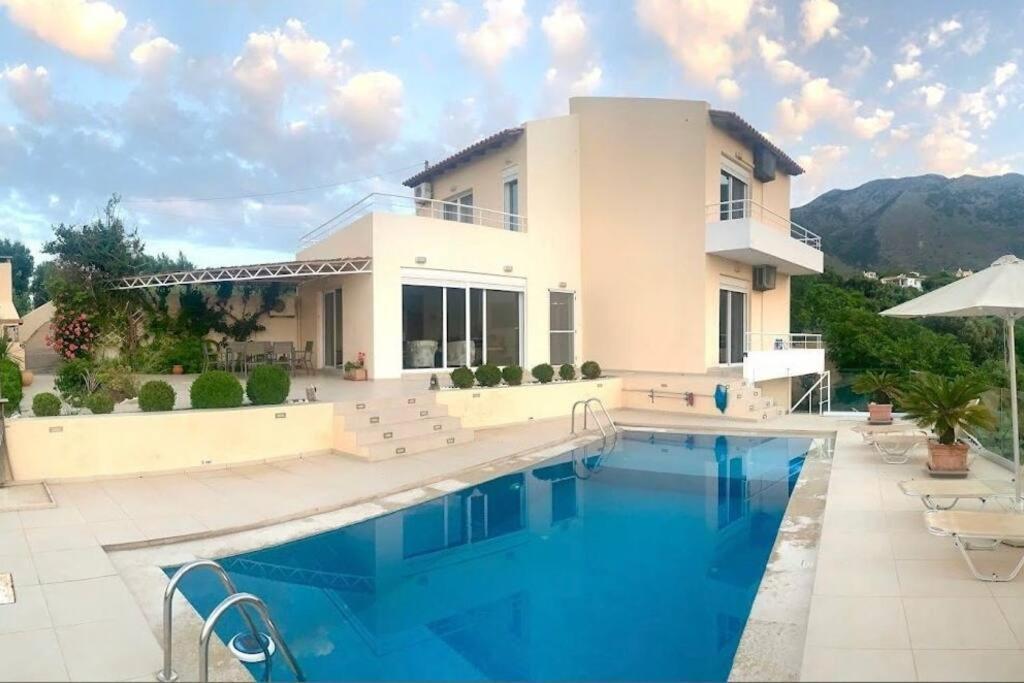 Villa Vuna - Private Pool -Sea View 干尼亞 外观 照片