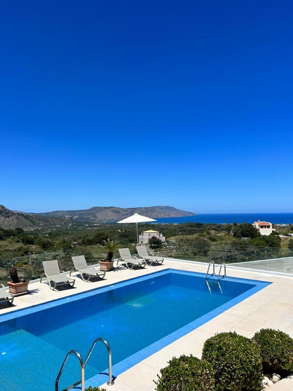 Villa Vuna - Private Pool -Sea View 干尼亞 外观 照片