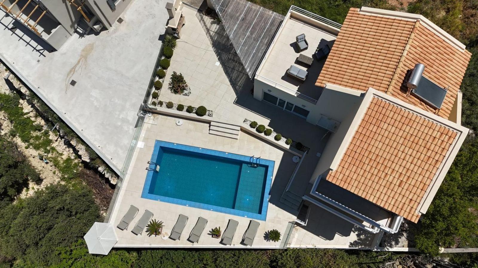 Villa Vuna - Private Pool -Sea View 干尼亞 外观 照片